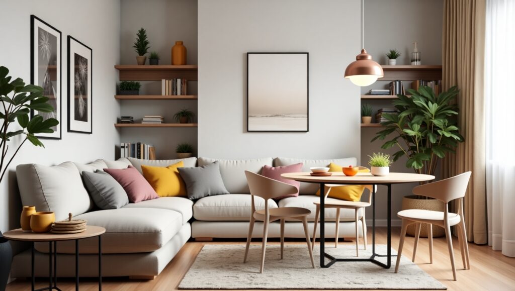 Ideias de Sala de Estar e Jantar Integradas
