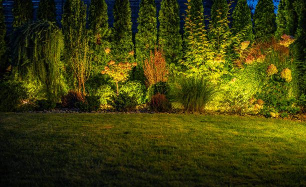 iluminação para jardim